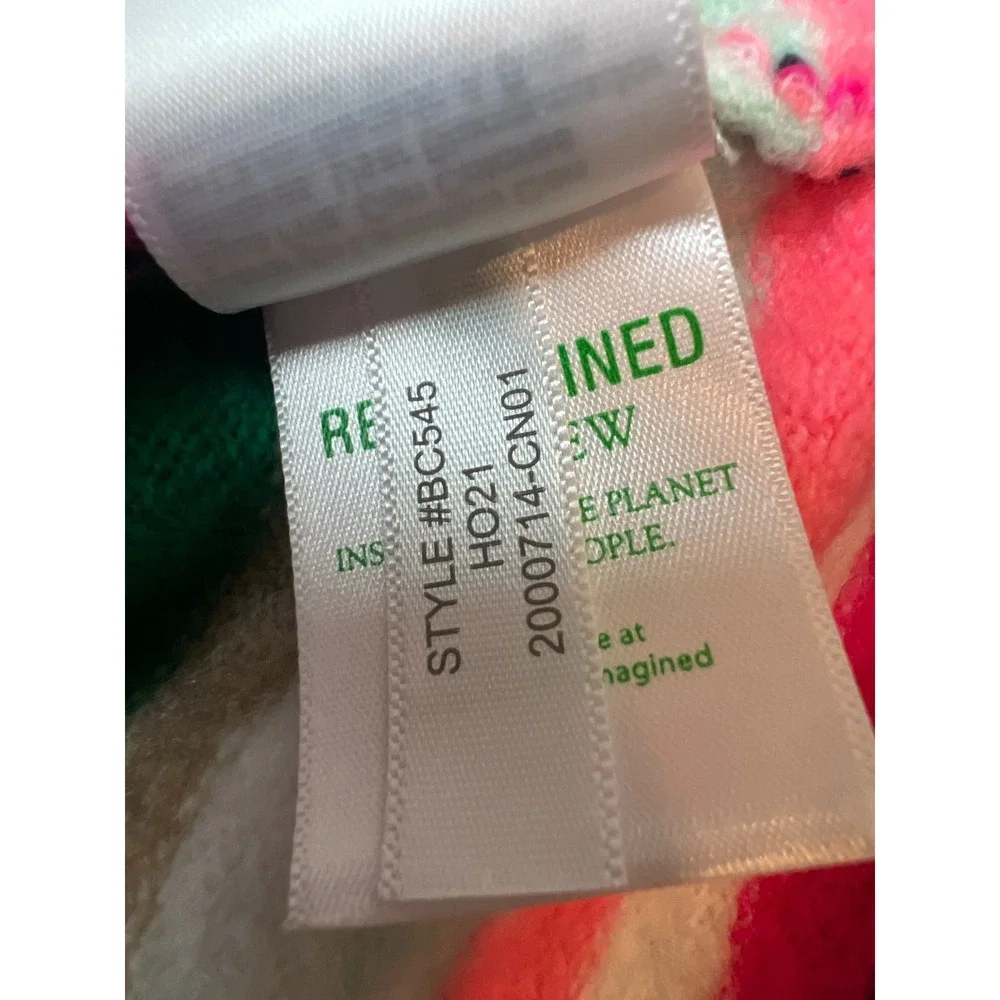 J Crew Pullover Sweater Womens Medium Extra Soft Yarn Rainbow Striped Wool Blend